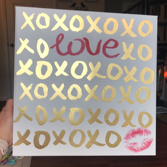 Pink and Gold “XOXO” Wall Decoration - Picture 3 of 4